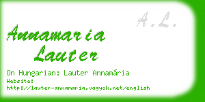 annamaria lauter business card