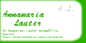 annamaria lauter business card